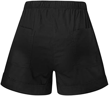 נשים קיץ מכנסיים קצרים מקרית קומפי שרוך אלסטי מותניים מכנסיים קצרים עם כיס קל משקל בתוספת גודל מכנסיים קצרים מכנסיים