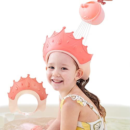 מגן כובע מקלחת לתינוק פוסקוני, כובע מקלחת לילדים, כובע מגן להגנה על העיניים והאוזניים לילדים בני 0-9 שנים,