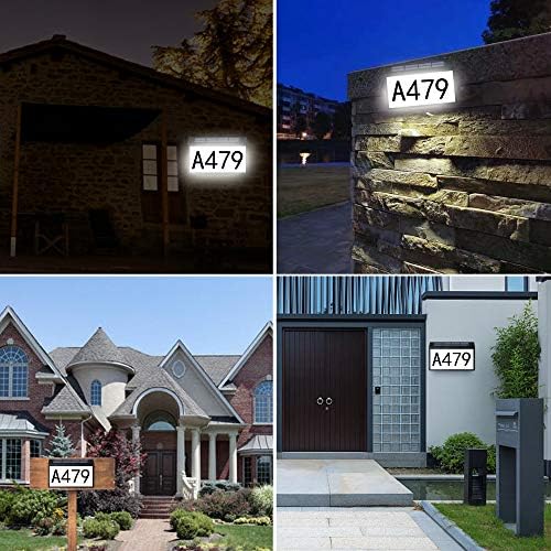 מספרי בית קרפרו סולארי שלט כתובת סולארית מספרי בית חיצוניים למספרי בית מוארים של LED לבתים מספרי כתובות