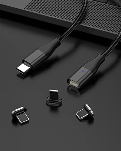 YKZ מגנטי I-מוצר טיפים לטעינה 3 חבילה, ראש מחבר מגנטי ללא כבלי USB ואינם נתונים, תאימות לאיסמרטפונים
