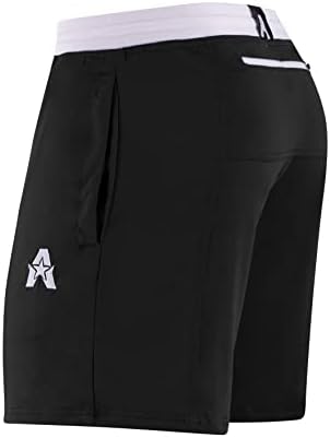 המנון אתלטיקה Evolflex אימון מכנסיים קצרים גברים 7 אינץ 'סיד וכיסים אחוריים - אימונים, אתלטי, ריצה, מכנסי כושר
