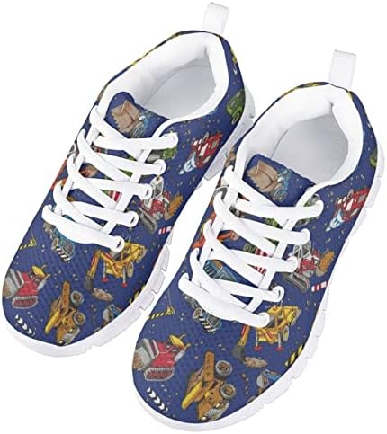 נעלי ריצה של HUIACONG נעליים לילדים פלטפורמה לילדים לבנים בגודל 11-3 נעלי ספורט