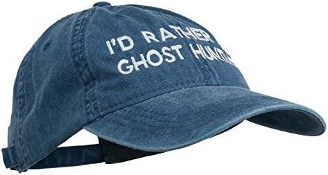 e4hats.com אני מעדיף להיות ציד רוח רפאים רקום כובע שטוף