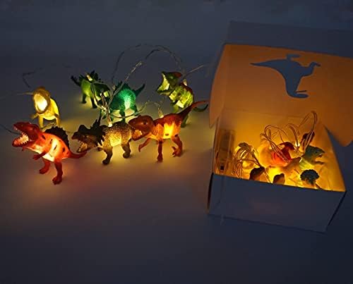 ימאר 2 חבילה LED אורות מיתר דינוזאור לחדר בנים 8ד 8.6ft צעצועים דינו אורות מיתר סוללה דינוזאור מופעל אורות תלויים מסיבת חדר