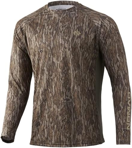 חולצת ציד שרוול ארוך מרדף סטנדרטי לגברים עם הגנה מפני שמש, הסוואה חדשה של אלון טחוב, פי 3-גדול