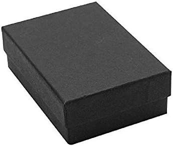 16 מארז כותנה מלא מט שחור נייר קרטון תכשיטי מתנה וקמעונאות קופסות 3 איקס 2 איקס 1 אינץ 32 גודל על ידי אר ג ' יי מציג