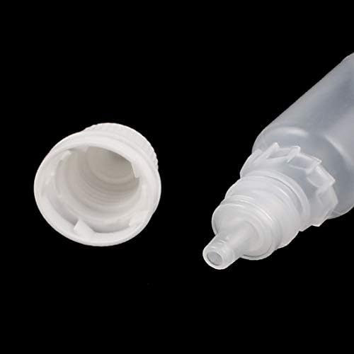 חדש LON0167 3 יחידות 10 מל טפטפת פלסטיק בקבוק שמן אתרי טיפת עיניים מכסה נוזלי סחיטה לבנה (3 יחידות 10 מל טפטפת