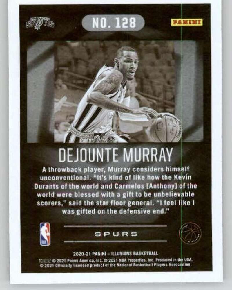 2020-21 אוספי גביע אשליות פאניני כתום 128 Dejounte Murray San Antonio Spurs NBA כרטיס מסחר בכדורסל