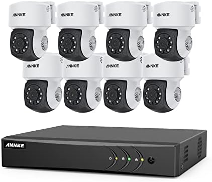ANNKE 5MP LITE H.265+ אבטחה AI DVR RECORDER עם 8X 1080P 2MP AHD CCTV CCTV CCTV CARVELLANCE FT CAMER עם 350 ° PAN ו- 90 °