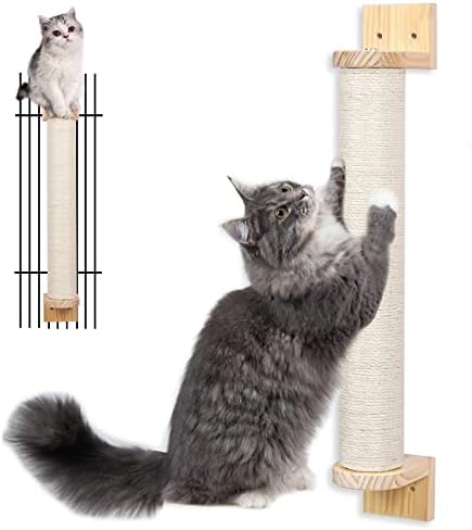 קיר רכוב חתול גרוד-21 עץ סיסל חתול גרדן,קנבוס חבל גרדן הודעות עבור מקורה חתולים או גורים - חמוד מודרני קיר רכוב חתול ריהוט