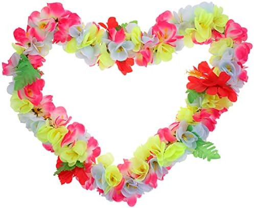 פרח הוואי אבקאן ליס ליס אספקת מסיבת לואו טרופית צמידי שרשראות שרשראות צמידי סרט פרחי משי להוואי מסיבת יום הולדת טובה