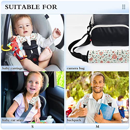כיסויי רצועת מושב רכב של פרח בוהו לילדים לתינוקות 2 מחשב רכב מושב רכב רפידות כרית כרית כרית מגן על חגורת בטיחות לילדים כיסוי