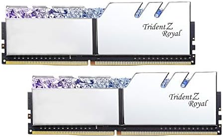 G.Skill 32GB DDR4 Trident Z Royal Silver 3200MHz PC4-25600 CL14 1.35V ערכת ערוץ כפול