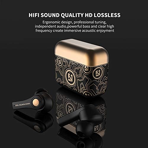 אוזניות אלחוטיות של Greshare, אוזניות אוזניות Bluetooth 5.0 מיני באוזניות זיווג אוטומטיות באוזניים אוזניות דו -צבועות