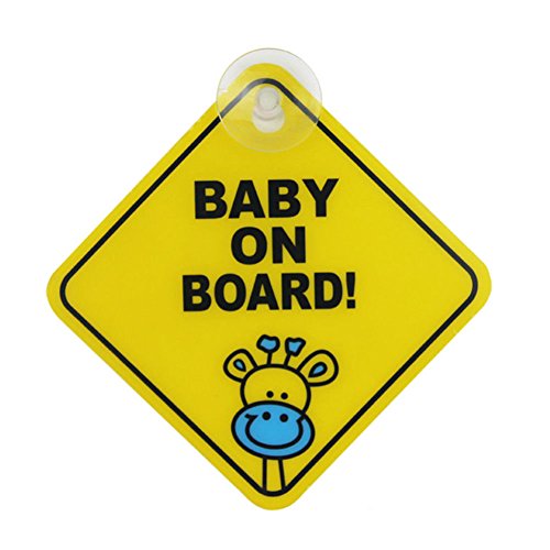Vipe 2 pcs מכונית רכב אזהרת אזהרת בטיחות יניקה מדבקת תינוק על התינוק בקריקטורה של מכונית