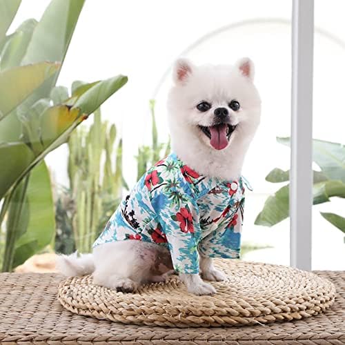 כלב סוודרים לכלבים גדולים חבילה לחיות מחמד קיץ חולצות פרחוני חולצה הוואי מודפס לחיות מחמד חולצות לנשימה חוף גור