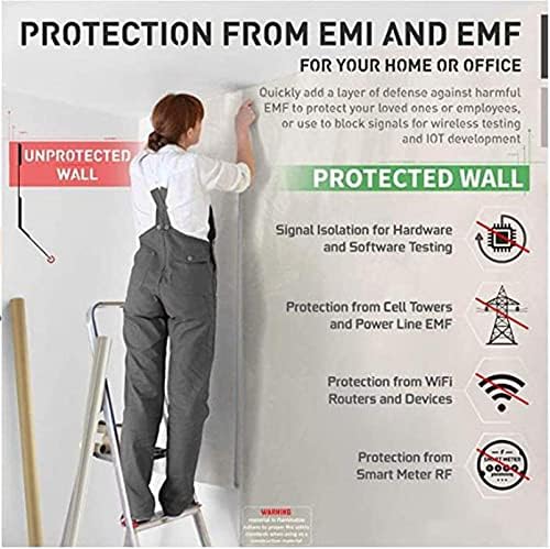 DMWMD EMF הגנה ומגנה על בד נחושת, טפט דבק עצמי נגד קרינה, קלטת דבק בד מוליך לבד לחסימת RF/EMI