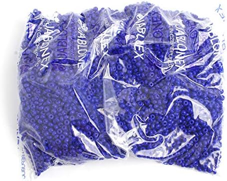 צ ' כי זכוכית זרע חרוז / פוני חרוז 6/0 אטום רויאל כחול-500 גרם בתפזורת תיק על ידי פרסיוסה