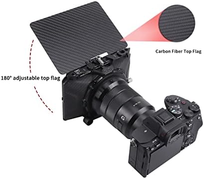 FOTO4EASEY תיבת מיני מט קל משקל עם דגל עליון של סיבי פחמן למצלמות DSLR נטולות מראה, תואמות עם 52 ממ/55 ממ/58 ממ/62 ממ/67 ממ/72