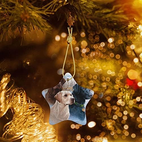 Labrador Retrievers 2022 תליון קרמיקה לחג המולד לקישוט עץ חג המולד