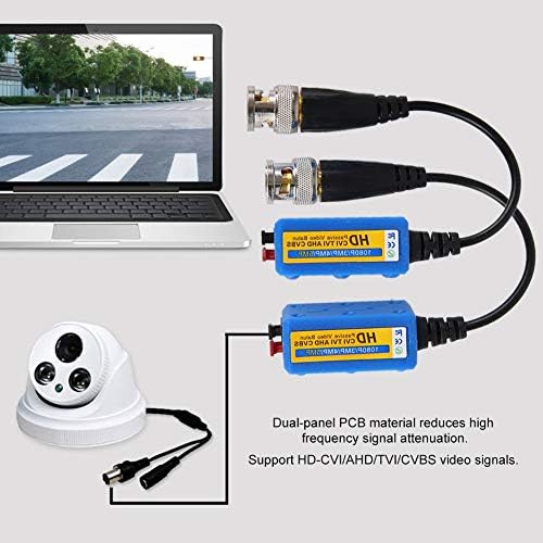 Simlug Passive Video Balun, משדר זוג, ממיר כבלים, 2 יחידות למסחר ציוד מולטימדיה