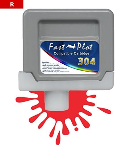 החלפת מחסנית דיו תואמת של FastPlot עבור Canon 304 - אדום