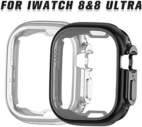 WSCEBCK TPU CASE SOFT עבור Apple Watch 8 Ultra 49 ממ צבע אלקטרוניזציה עמידה בפני מים עמידה בפני טיפה עבור IWatch Series
