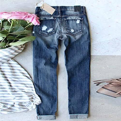 קלאסי בתוספת נשים ג ' ינס עצמאות יום הדפסת קרע מכנסיים מכנסי פעמון לנשים