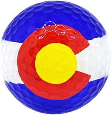 נביקה כדורי גולף-קולורדו המדינה דגל הדפסה עטוף בלינג כדורי ארה ב