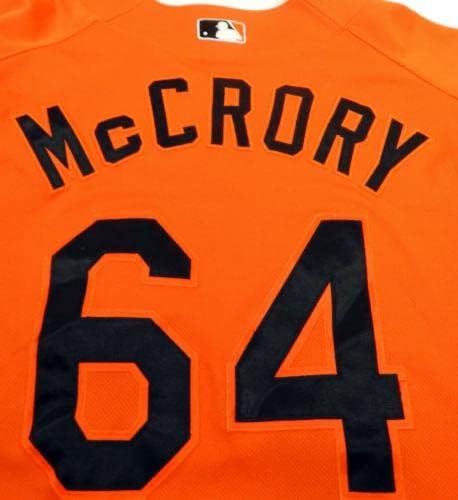 2007-08 Baltimore Orioles Bob McCrory 64 משחק השתמש ב- Orange Jersey BP Ext ST 48 9 - משחק משומש גופיות MLB