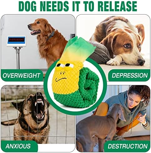 צעצועי העשרה לכלבים - טיפול בניתוק צעצועי כלבים, צעצועי פאזל חורקים לכלבים גירוי נפשי, צעצועים לכלבים אינטראקטיביים