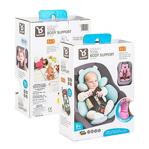 כרית תמיכה לתינוקות של Benbat Total Baby - טיולון או מושב מכונית כרית תמיכה בגוף לתינוק - כרית תמיכה ראש לתינוק ותמיכה