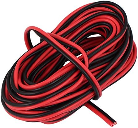 AEXIT AC 250V אביזרי מעקב 6.5A 1.5 ממ 2 כבל חשמלי 2 חוט כבלים 8M כבלים מצלמת מעקב באורך 26 מר אדום שחור אדום