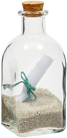 ג 'ובאלה 12 מארז בקבוקי זכוכית שקופים עם מכסי פקק, אגרטלי שיקוי זעירים בסגנון וינטג' 6 אונקיות לפרחים, מלאכת יד