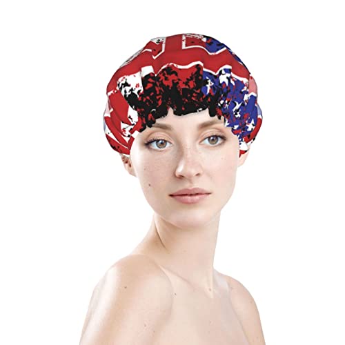 נשים לשימוש חוזר למתיחה שולי שיער כובע דגל אמריקאי שלט שלום שכבות כפול