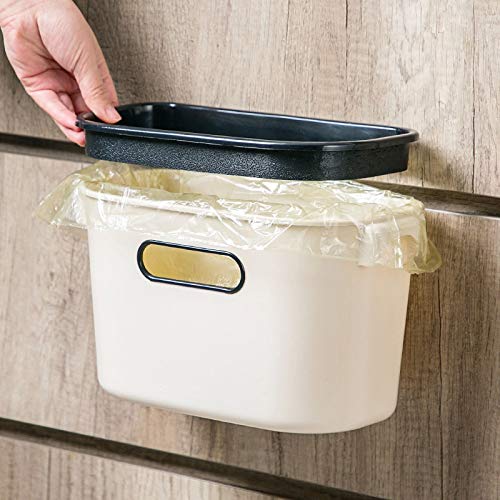 Allmro זבל קטן יכול לפח אשפה, זבל רכוב על קיר מטבח יכול דלת ארון ביתית קטנה מסוג זבל פח פסולת אמבטיה פסולת פלסטיק
