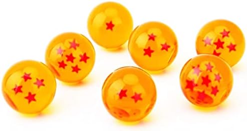 כדור קריסטל דרקון של Umikakitchen Ball Z Dragon Crystal 7 כוכבים 7 אנימה 3.5 סמ כדור קריסטל דרקון צהוב.