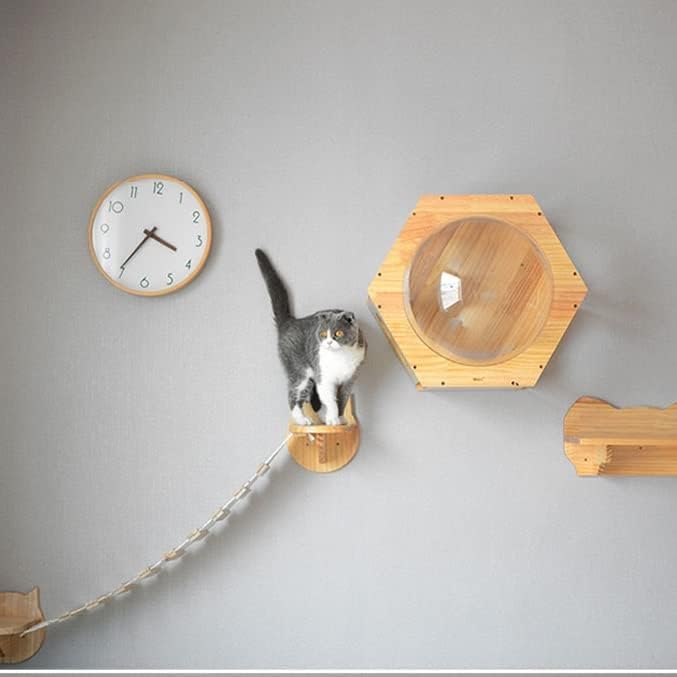 גרט חתול צעצוע חתול גשר סולם טיפוס מסגרת חתול עץ בית עץ חתלתול קפיצות פלטפורמה עשה זאת בעצמך לחיות מחמד ריהוט בית לשחק קיר רכוב