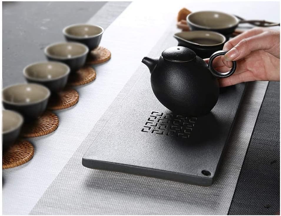 קומקום משרדי עיצוב יצירתי עיצוב יצירתי לא סדיר קרמיקה שחורה קרמיקה קטנה סיר יחיד פילטר ביתי תה הכנת תה תה סטונר.