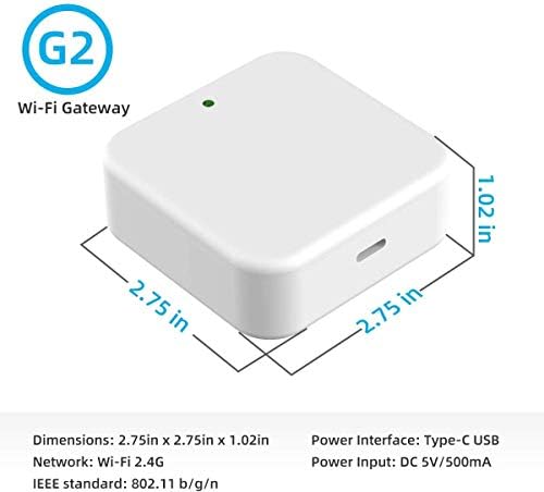 שער למנעול מיודו, שלוט מרחוק על מנעול דלת טביעות אצבע חכמה עם אפליקציית נעילת TT, G2 WiFi Gateway Smart Hub תואם לשליטה