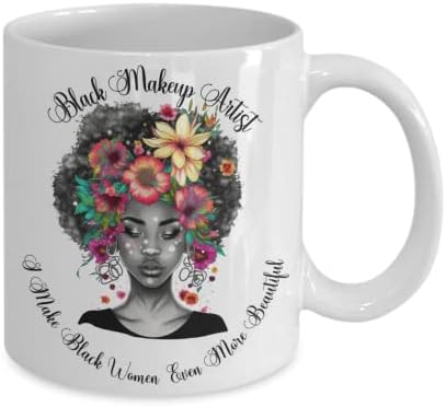 שחור איפור אמן קפה ספל, מתנה עבור שחור איפור אמן, מתנה עבור שחור לאש אמן