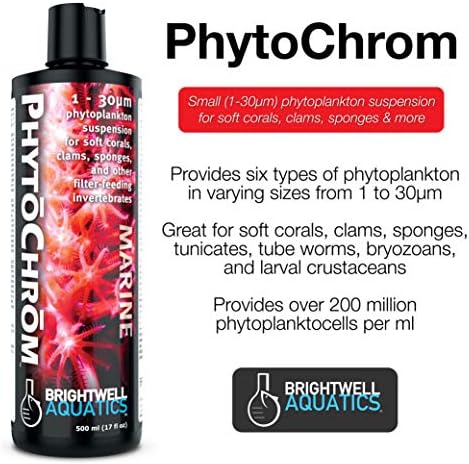 Brightwell Aquatics Phytochrom - מתלה פיטופלנקטון מרוכז לשיפור הבריאות והצבע של אלמוגים וחסרי חוליות, 125 מל