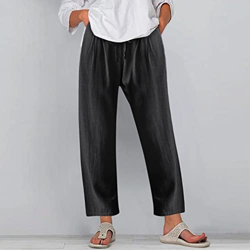 מכנס מכנסי מכנסיים מלאים של רונגקסי בצבע מוצק מכנסי מותניים אלסטי רופף מכנס מכנסיים אלגנטיים רופפים אופנה ישר