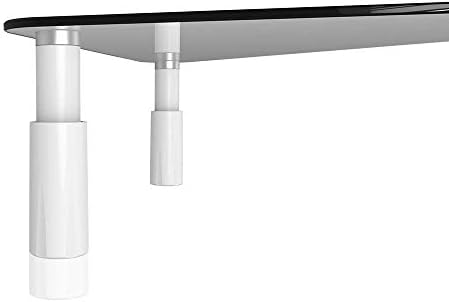 MONT PLUS STB101 22.5 אינץ 'רוחב צג זכוכית מחוסמת מעמד שולחן עבודה שולחן עבודה גובה גובה שולחן מתכוונן לטלוויזיה