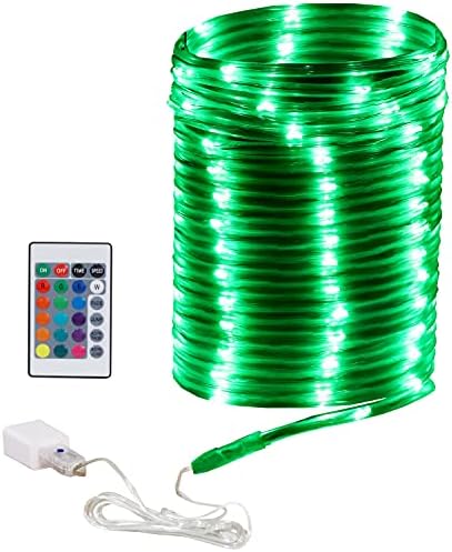 Sunnydaze LED מקורה LED אורות חבל צבעוני עם שלט רחוק - אורות צינור משתנים צבעים גמישים לחדר שינה - 100 נוריות