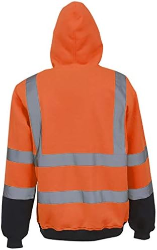 קפוצ'ונים בטיחותיים לגברים XXBR, עבודות כביש נראות גבוהה סוודר שרוול ארוך סווטשירט סווטשירט צמרות קפוצ'ון חיצוני