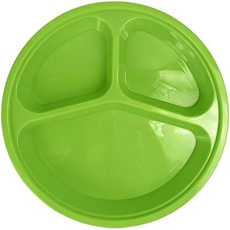 סט של צלחות שונות של 3 תא 10 - 4 צבעים 1.25 עומק - BPA חינם - מדיח כלים בטוח - מיקרוגל בטוח - מקפיא בטוח