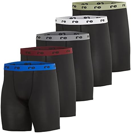 חבילה 5: מכנסי דחיסה לגברים - תחתונים פעילים בביצועים יבש מהיר