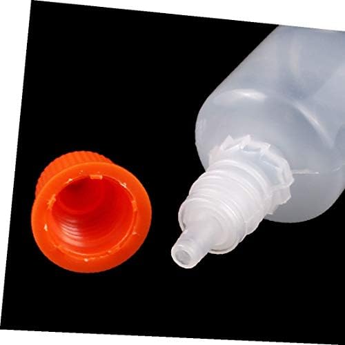 X-DREE 20 מל טפטפת בקבוק פלסטיק ברור טיפת עיניים עין נוזל סחיטת כובע אדום ריק (BOTTIGLIE בפלסטה Trasparente DA