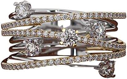 טבעת נישואין של יהלום לנשים אופנה טבעת פרידה זירקון